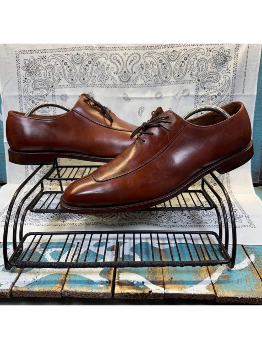 Allen Edmonds Berkely Split Toe Brown Leather Oxfords Men's Size 13B